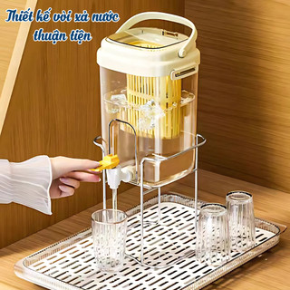 Bình Đựng Nước Tủ Lạnh Luxhome Có Vòi tích hơp khay lọc Trà và Trái Cây, Bình Nước Để Bàn Có Quai Cầm Dung Tích 2L