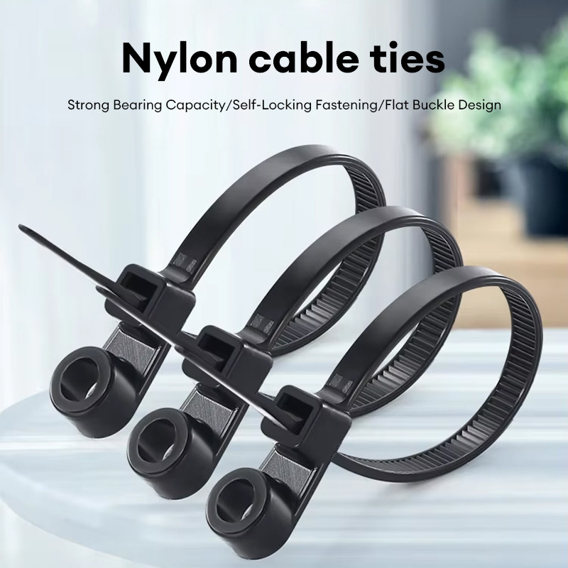 🏮COD🏮100 dây thít dây rút lạt nhựa màu trắng, Nylon tự khóa dây buộc ...
