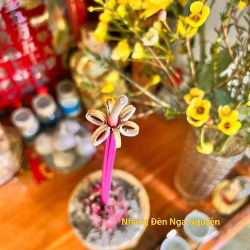 18 cây Nhang nở hoa phú quý 6 cánh 4 tấc giá sỉ My Nhân