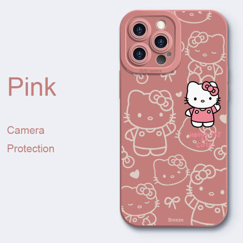 Ốp Điện Thoại Mèo Kitty Hoạt Hình Cho Xiaomi 17 Pro Max 15 Ultra 15S 15T Poco X8 Pro Max F8 F7 Pro Ultra 5G Vỏ Mềm Chống Sốc Dễ Thương Bảo Vệ Camera Ốp Lưng