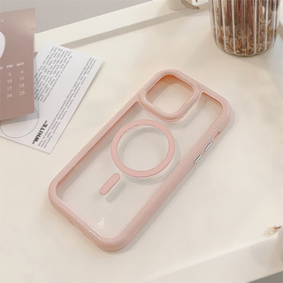 Ốp Điện Thoại Trong Suốt Từ Tính Acrylic Cho IPhone 16 15 15pro Max 13 Mini 14 14pro 14max 12 11 Pro Max IX XR SE2 Plus Bìa Cứng P3
