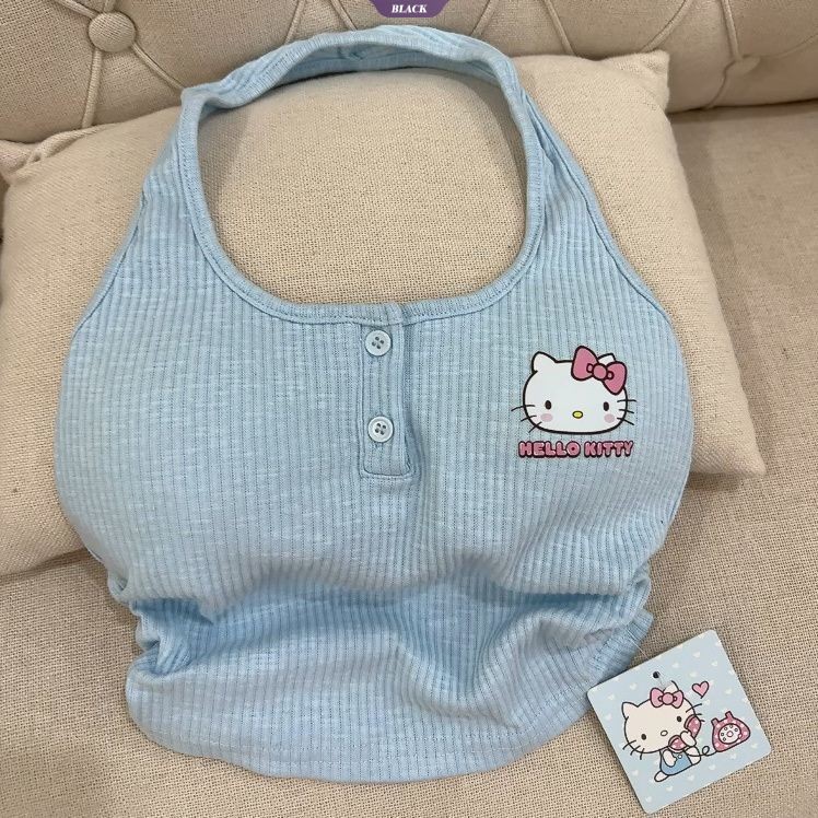 Hello Kitty Beauty Back Áo Vest Nữ Xuân Hè Mới Pure Desire Cay Girl Top Nữ Bên Trong Đáy Áo Sơ Mi [BL]