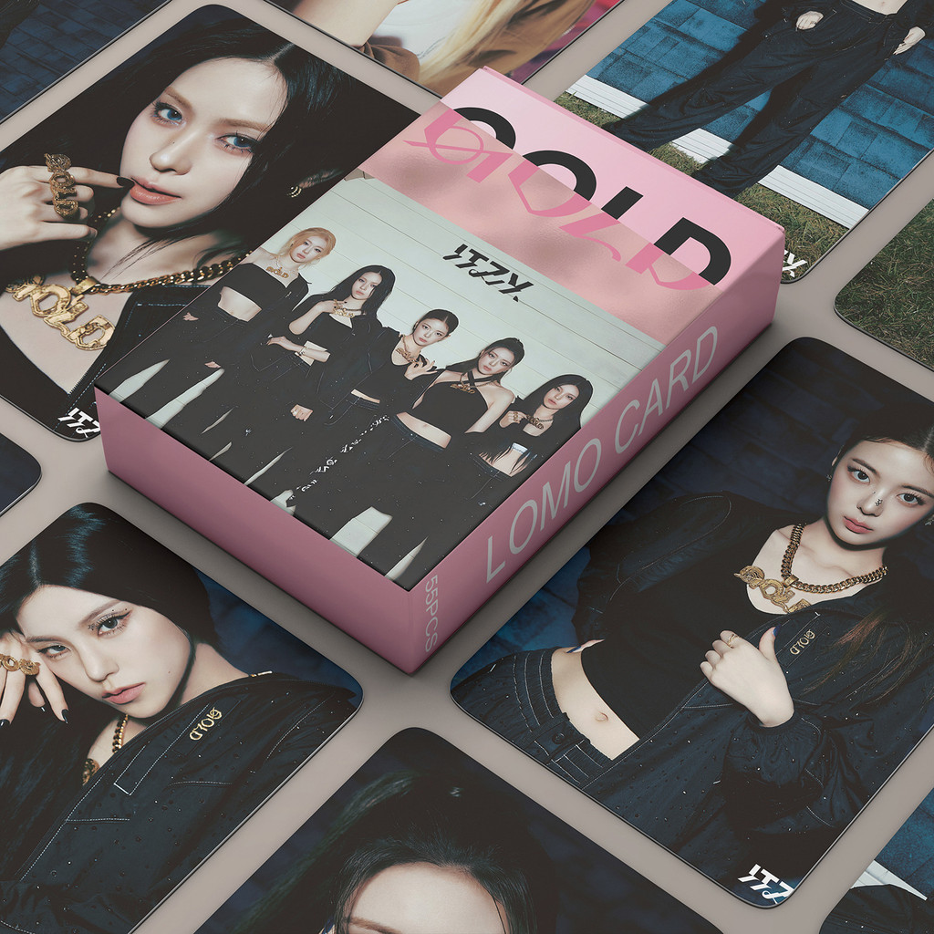 55 Chiếc ITZY GOLD Lomo Cards Algorhythm Album Photocards Lia Yuna Yeji Ryujin Chaeryeong Bưu Thiếp YM
