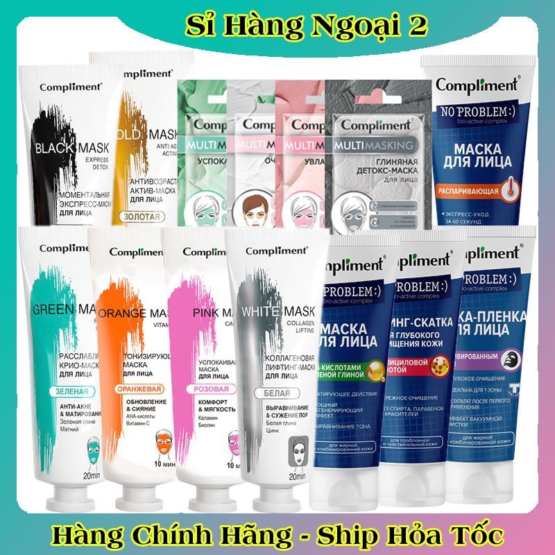 Mặt Nạ Đất Sét Compliment Detox Da, Làm Sáng, Kiềm Dầu, Se Khít Lỗ Chân Lông 80ml của Nga