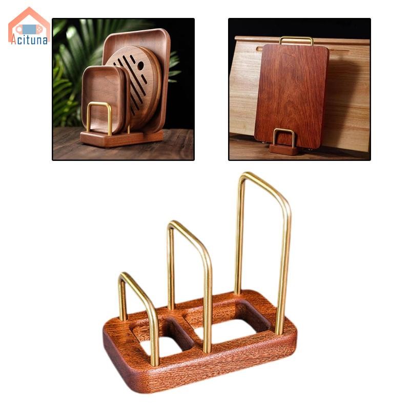 Giá đỡ thớt, Giá đỡ bằng gỗ và kim loại cho nồi và nắp chảo, cắt