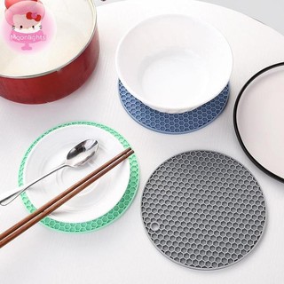 Moonlights 1 Thảm Silicon Chống Sòe Giá Nồi Hộ Gia Đình Nhà Bếp Mặt Bàn Bảo Vệ Chịu Nhiệt Chống Trơn Trượt Tròn Thảm Silicon EN