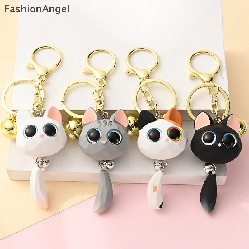 FashionAngel Hoạt Hình Sáng Tạo Mắt To Móc Khóa Dễ Thương Chống Mất Mặt Dây Chuyền Tinh Tế 3D Móc Khóa Cặp Đôi Accessor VN
