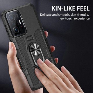 Dành Cho Xiaomi 11T / 11T Pro 5G / 11 Lite 5G Ốp điện thoại PC Cứng Mặt Sau Mềm TPU Edge Bảo Vệ Camera Vòng Giá Đỡ Chân Đế Chống Sốc Mỏng Vỏ