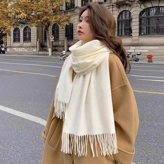 Julyhot Thu Đông Mới Giả Khăn Cashmere Màu Trơn Dày Ấm Áp Thời Trang Đa Năng sel Khăn Choàng Cao Cấp Massivedeals