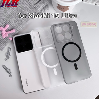 ốp lưng xiaomi 15 pro trong suốt mờ siêu mỏng nguyên bản cho XiaoMi 14 13 Vỏ PC trong suốt sạc không dây siêu từ tính