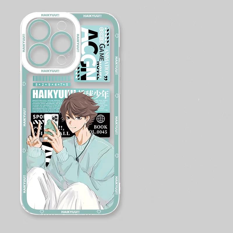 Ốp Lưng Điện Thoại Xiaomi Redmi Note 12 4G 12C 10C 9T A1 A2 9 Note 10 11 12 Pro 10S 11S 12S Ốp Lưng Anime Thoáng Mát Haikyuu Shoyo Hinata Tobio Kageyama Kozume Kenma Oikawa Tooru