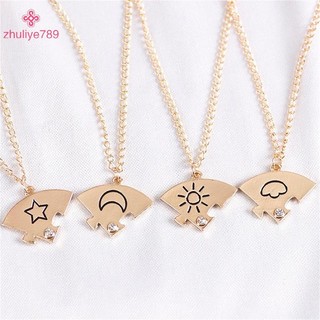 < zhuliye789 > 4 Miếng Mặt Trời Tròn Mới Mặt Trăng Mặt Trăng Mặt Dây Chuyền Vòng Cổ Thời Trang Người Bạn Thân Nhất Mãi Tình Bạn BFF Nam Nữ Quyến Rũ Chokers 2023