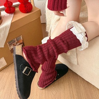 Giày hâm nóng chân ASDFGER, Giày giữ ấm chân Lolita Y2K Hàn Quốc, Mùa thu đông dáng rộng đan ấm áp Bông tai Kẹp giày Nhật Bản dành cho nữ và bé gái