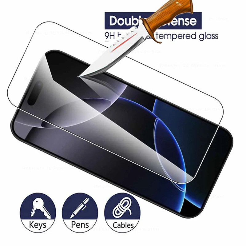 Dành Cho iPhone 16 Pro 14 15 Plus 13 Mini 11 12 Pro Max 9H 2.5D Kính Cường Lực Bảo Vệ Màn Hình Phim Bảo Vệ