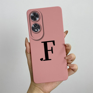 Dành Cho OPPO A60 (CPH2631) Ốp Lưng OppoA60 A 60 4G 2024 Chữ Cái Ban Đầu Dễ Thương Bảo Vệ Ống Kính Vỏ Điện Thoại Silicon Mềm Chống Sốc