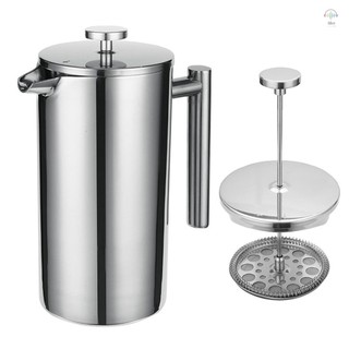 French Press 304 Máy pha cà phê giữ nhiệt bằng thép không gỉ 800ML 3 bộ lọc Tay cầm chống bỏng Máy ép cà phê chống gỉ