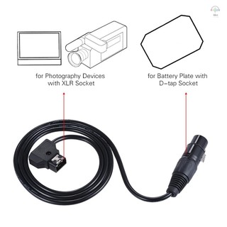 Andoer 100cm / 3.3ft D-Tap Nam Sang XLR 4 Chân Nữ Bộ Chuyển Đổi Nguồn Điện Dây Cáp Cho V-mount Pin Tấm Máy Quay Màn Hình