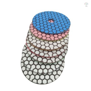 Bộ 7 miếng đánh bóng kim cương khô ướt 4 Inch cho đá cẩm thạch bê tông Granite