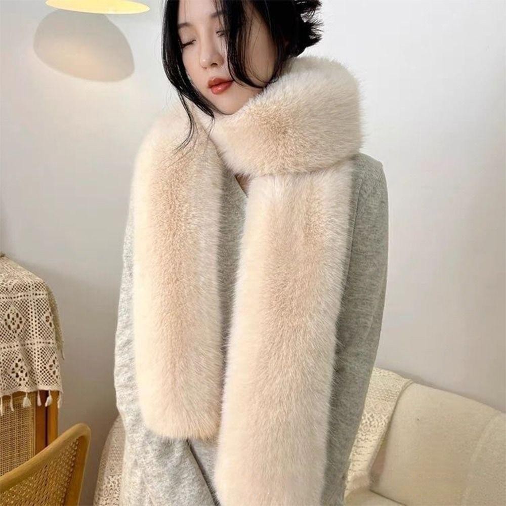 Khăn quàng lông tơPWSEND, Dày mềm mại, Phù hợp thời trang mùa đông 180cm