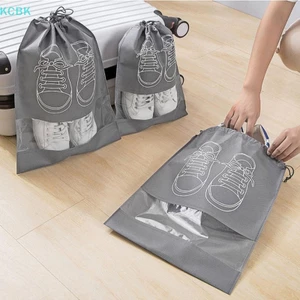 Túi đựng giày du lịch di động, Túi đựng giày chống nước cho phòng tập thể dục, du lịch, túi đựng chống bụi tiết kiệm không gian có dây Túi đựng giày không dệt [BK]