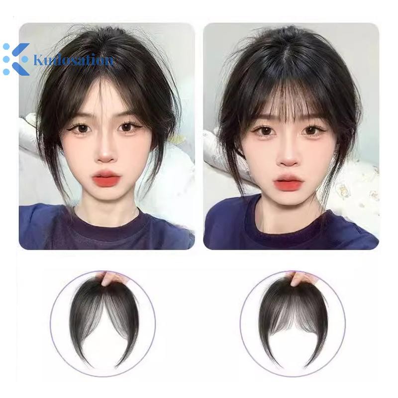 Kudosation Phần Giữa Giả Nổ Viền Tổng Hợp Topper Tóc Kẹp-In Bang Mở Rộng Tự Nhiên Vô Hình Áo Khoác Tóc Nữ