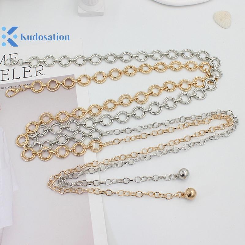 Kudosation Thời Trang Kim Loại Dây Thắt Lưng Có Thể Điều Chỉnh Cơ Thể Liên Kết Thắt Lưng Phù Hợp Với Đầm Mỏng Thắt Lưng Hợp Thời Trang Trang Trang Sức Dành Cho Nữ Gợi Cảm Dây Xích Thắt Lưng Phụ Kiện