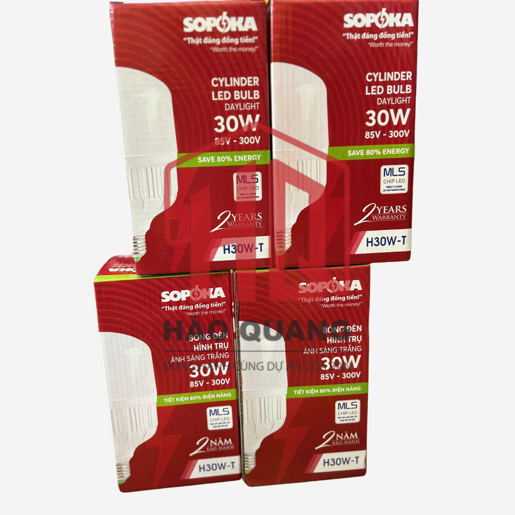 2 Bóng đèn led cao cấp Sopoka hàng Việt Nam (30w/60w)