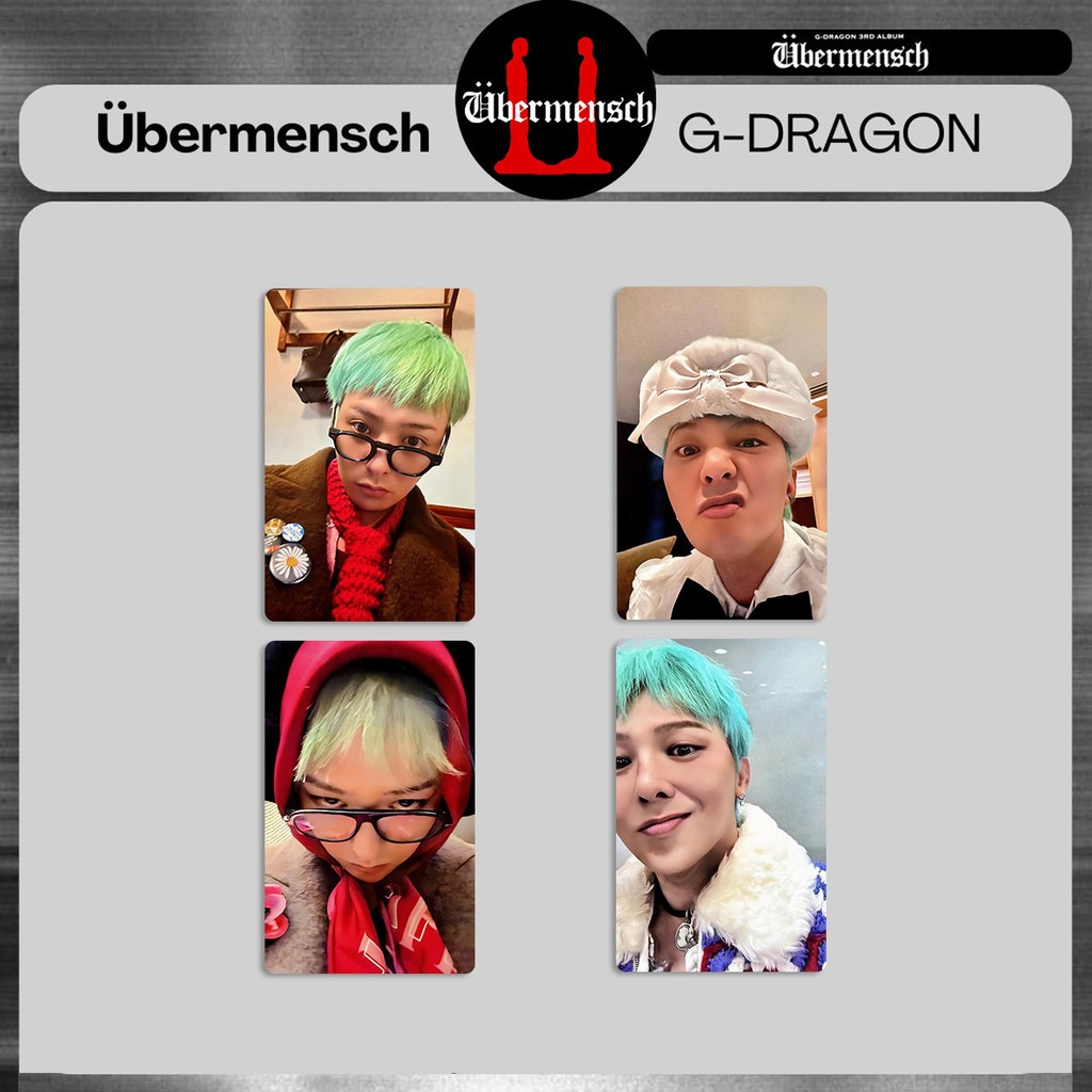 PS1 4 Cái / bộ G-DRAGON Ubermensch LOMO Card FAM ZONE Buổi Hòa Nhạc Bưu Thiếp Bộ Sưu Tập Ngôi Sao Ngoại Vi SP1