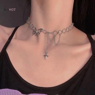 Julyhot Bạc Choker Mặt Dây Chuyền Vòng Cổ Nữ Quà Tặng Vòng Cổ Ánh Sáng Sang Trọng Punk Hình Học Ngọt Ngào Mát Xương Đòn Dự Tiệc Cổ Món Quà Trang Sức Massivedeals