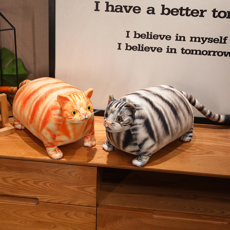 Rytanda Fat Cat Sang Trọng Đồ Chơi Mô Phỏng Dễ Thương Mèo Đen Động Vật Lớn Sang Trọng Đệm Trẻ Em Bạn Gái Quà Tặng Sinh Nhật Trang Trí Phòng Ngủ Quà Tặng Giáng Sinh