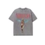 Nirvana Band Rock Nirvana Cobain Cobain In hình đau khổ Washed Retro Wax Nhuộm áo thun dáng rộng