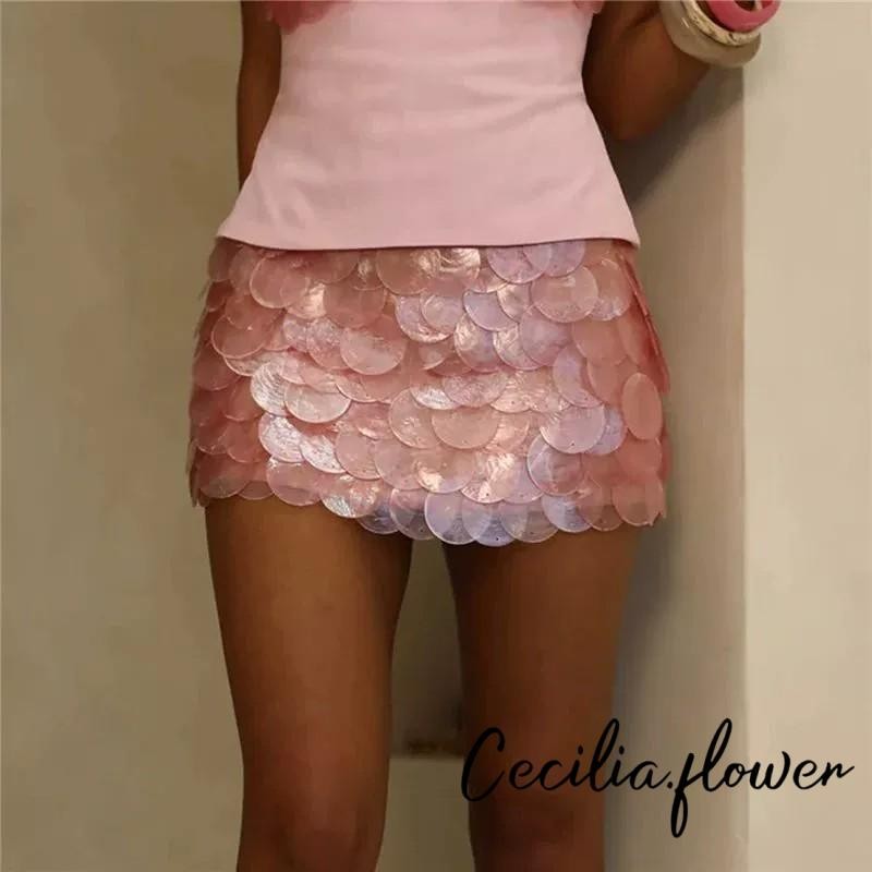 Váy Mini Thời Trang Nữ Thấp Tầng Kim Sa Lấp Lánh Váy Xuân Hè Thường Ngày Bodycon Váy