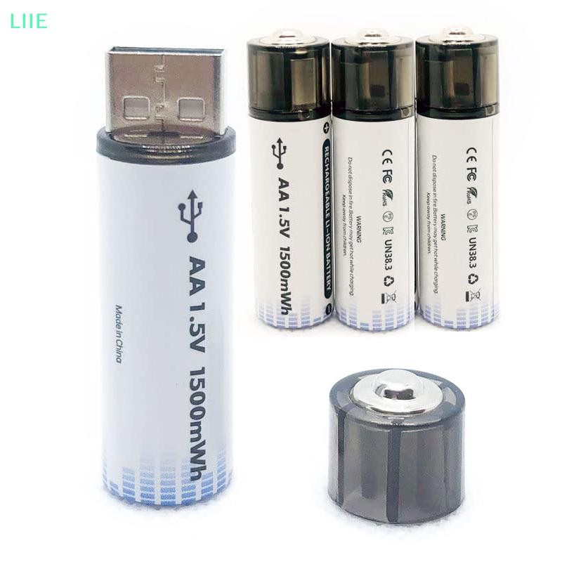 [Li] Pin AA sạc USB dung lượng lớn 1,5V AA 1500mAh Pin USB cho chuột ...