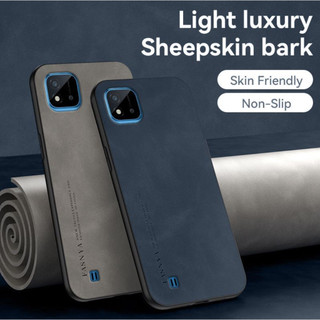 Realme c11 RMX2185 c20 2020 2021 RMX3231 RMX3063 RMX3061 Vỏ da cừu cao cấp, làm bằng vỏ cứng thân thiện với da, vỏ điện thoại chống rơi và hấp thụ sốc