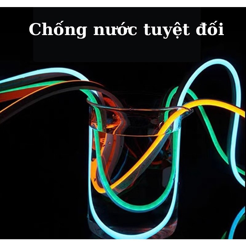 Led dây Neon 12v dài 5m,đèn led neon uốn dẻo chống nước,cuộn led neon dán dài 5m 12 vôn,dây đèn led neon flex đơn sắc