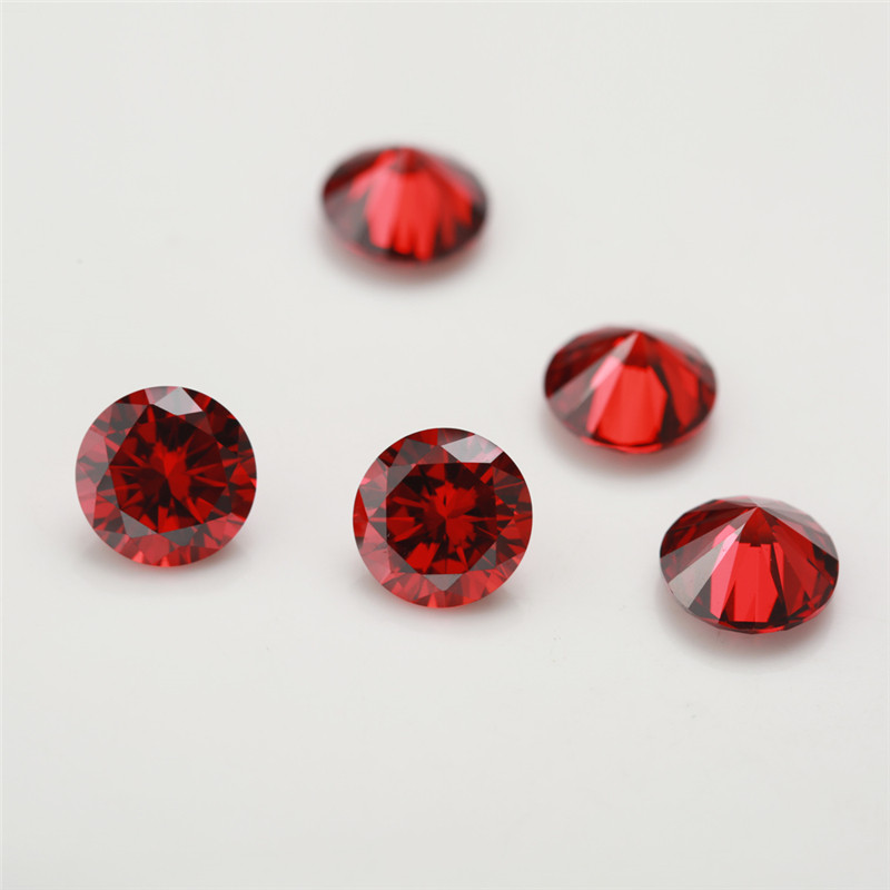 Đá Garnet Tròn Cắt CZ 15/30 Chiếc Từ 4mm Đến 10mm Cho DIY Trang Sức