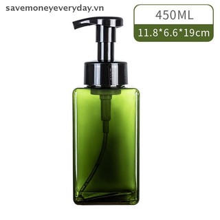[savemoneyeveryday] 250 / 450ml Sữa rửa mặt Mousse Máy phân phối bọt Chai bơm nhựa Chai rỗng có thể đổ lại cho mỹ phẩm làm sạch du lịch [vn]