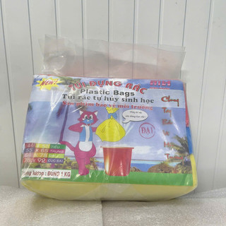 Lô 3 cuộn túi rác màu (1kg) túi đựng rác sinh học tự phân hủy, túi rác dai, dày dặn - Phương Trang