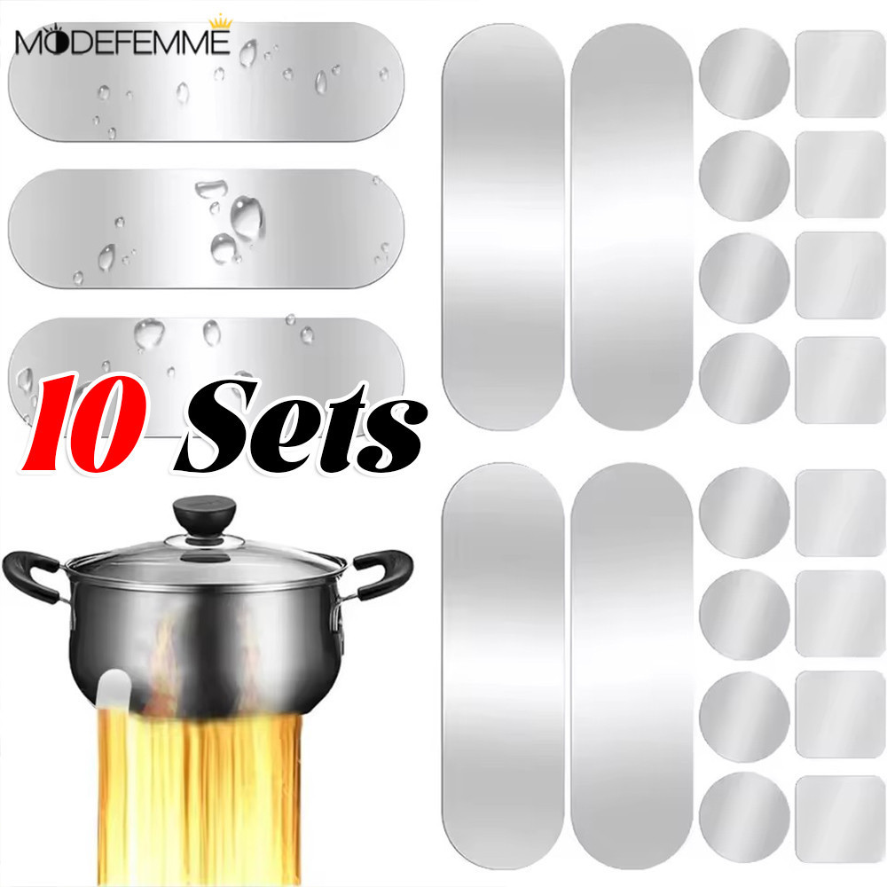 [Trang chủ] 10 Bộ Miếng dán sửa chữa nồi hạng nặng 10 * 3cm, 260°C Băng keo nhôm chịu nhiệt độ cao, chống thấm nước tự dính để sử dụng trong nhà bếp