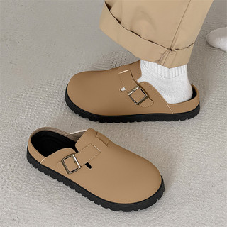 Mùa Hè Bên Ngoài Mặc Đế Mềm Birkenstock Nửa Hỗ Trợ Giày Nam Chống Trơn Trượt Đế Mềm Giày Lười Thường Ngày All-Ma