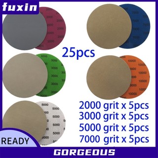 [Fuxin] 25 Đĩa chà nhám Grit 5 "125mm ướt / khô / 3000 / 5000 / 7000 / 10000