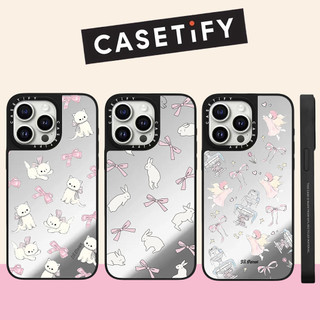 Cat Rabbit Angel Mirror Vỏ điện thoại cứng cho iPhone 17 Pro Max 16 Plus 15 14 13 12 11 Vỏ bọc hoàn toàn Vỏ Acrylic phía sau chống sốc