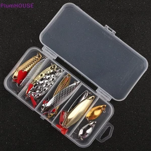 Plumhouse 5 Cái / bộ Kim Loại Jig Thìa Spinner Mồi Câu Cá Wobbler Mồi Bộ Dụng Cụ Câu Cá Cho Mồi Câu Cá Bộ Mồi VN