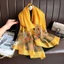 Khăn lụa sang trọng ZENZON, Khăn choàng Hijab thêu hoa cho nữ, Thời trang quấn lớn mềm mỏng sáng bóng Khăn ren nữ