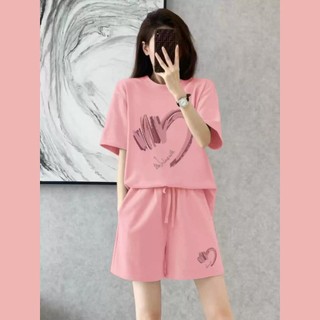 Set đồ nữ mùa hè mẫu DBN9+10,Đồ bộ nữ dáng rộng chất co giãn thoáng mát, Áo phông nữ tay cộc, Quần đùi nữ thời trang