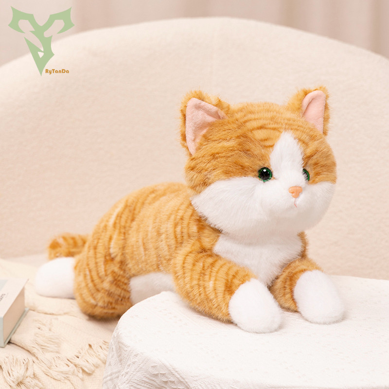 Búp bê chó con mèo mềm mại trang trí phòng khách, quà tặng trẻ em, sinh nhật, Giáng Sinh