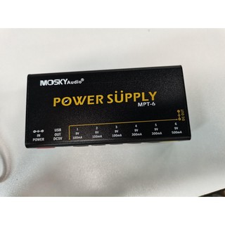 Moskyaudio Bộ nguồn bàn đạp đàn Guitar 6 kênh với bảo vệ ngắn mạch độc lập Bảng điều khiển bàn đạp LED Bộ nguồn cho bàn đạp hiệu ứng đàn Guitar Thiết bị di động khác