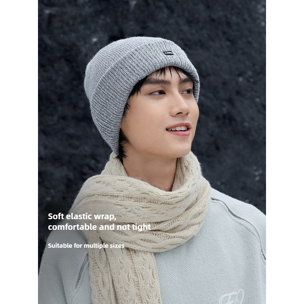 Ảnh Mũ dệt kim CAMEL CROWN Mũ mùa thu đông Mũ lạnh chống gió ấm áp 4