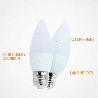 Bóng Đèn LED Nến E12 E14 E27 SMD2835 220V Đèn Tiết Kiệm Năng Lượng Cho Đèn LED Chiếu Sáng Gia Đình 3W 5W 7W