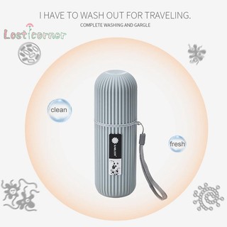 Lostcorner Kem Đánh Răng Di Động Bàn Chải Đánh Răng Bảo Vệ Hộp Đựng Du Lịch Cắm Trại Hộp Bảo Quản Mới